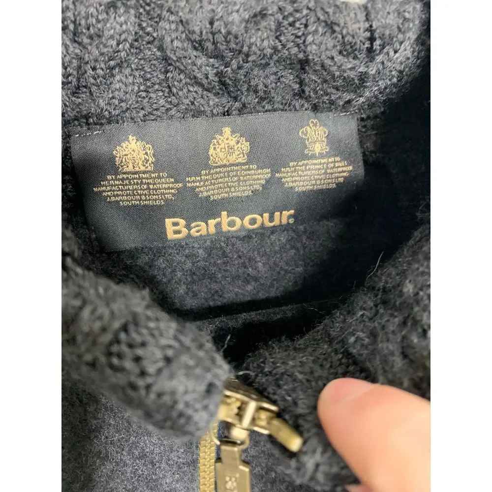 Barbour Ladies Soft Cable Sport Bomber Jacket Size 12